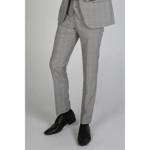 Hugo - Men's Check Grey Trouser-TruClothing