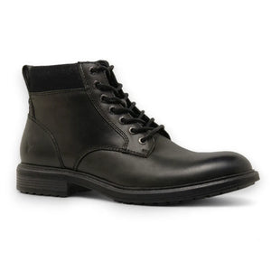 Beau - Men's Black Lace Up Side Zip Leather Chelsea Boots - Windsorsmith - 2
