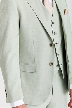 Belmont - Traje de tres piezas para hombre en verde salvia - Paul Andrew - 3