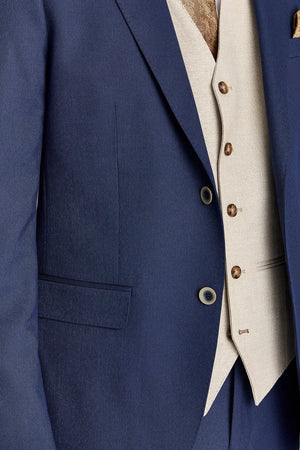 Costume bleu marine Belmont avec gilet beige Belmont - Paul Andrew - 4
