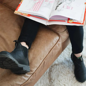Blundstone 531 Czarne skórzane wsuwane buty za kostkę dziecięce uniseks - Blundstone - 10