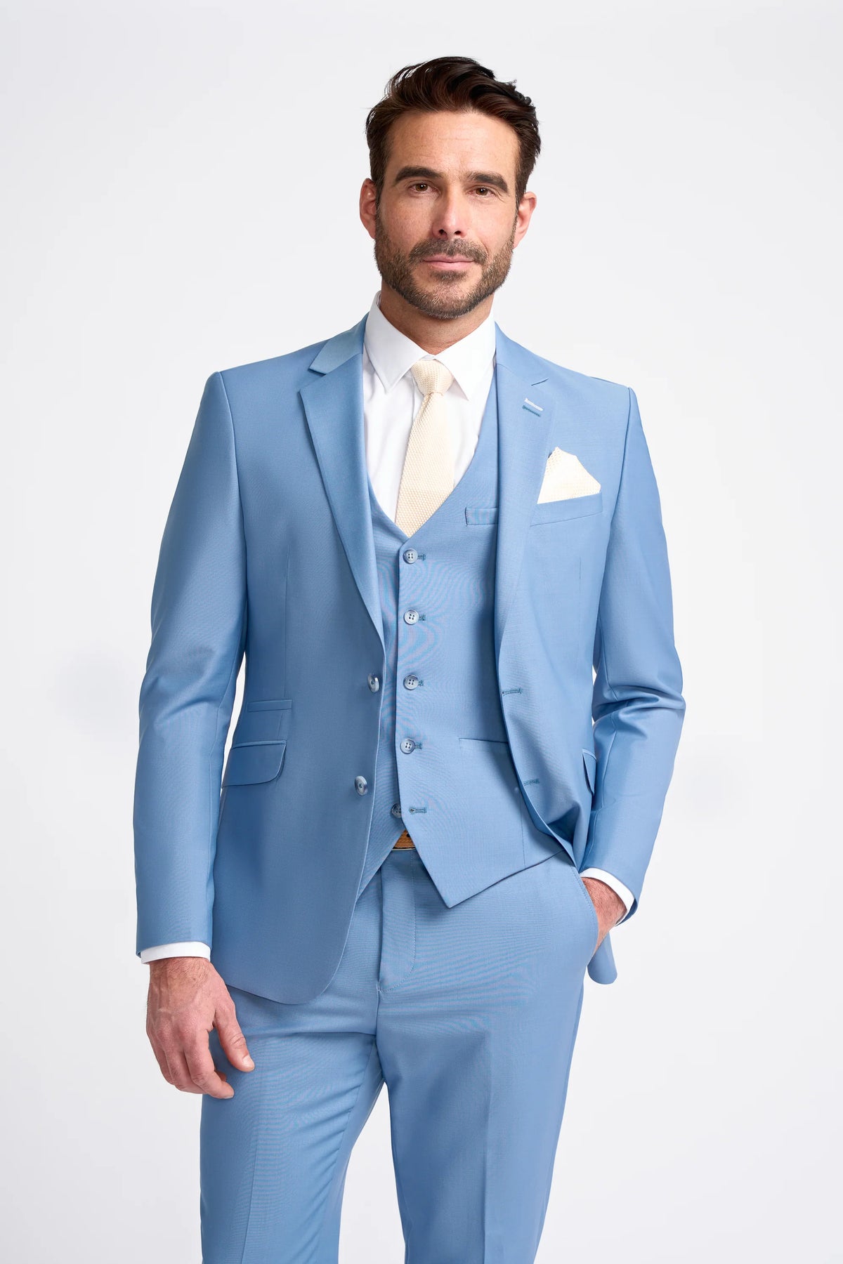 Bond - Błękitna marynarka męska Tailored Fit - House of Cavani - 1