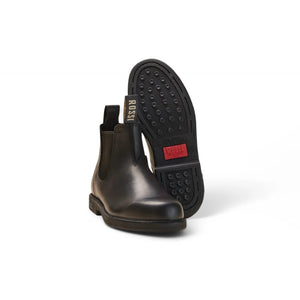 Booma 607 - Schwarze Leder Chelsea Stiefel - Rossi - 3