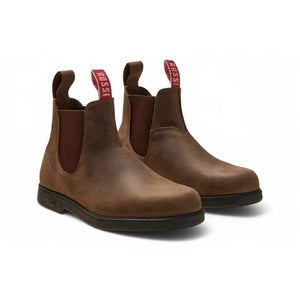 Booma 607 - Rustikale braune Leder Chelsea-Stiefel - Rossi - 2