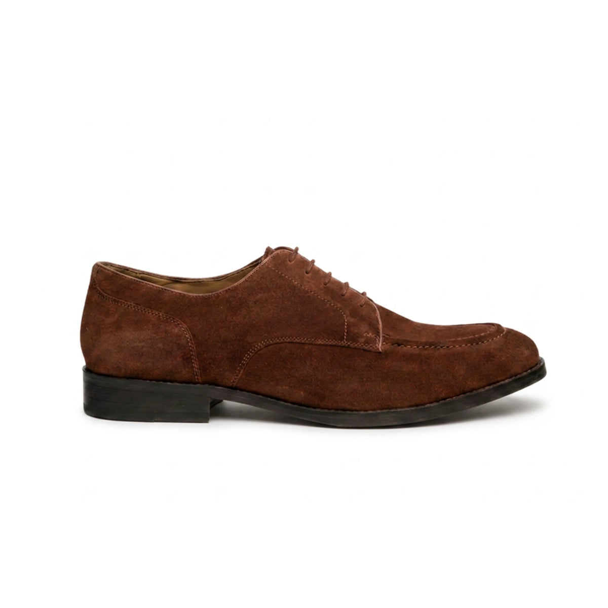 Brera - Buty derby męskie brązowe zamszowe klasyczne sznurowane - House of Cavani - 1
