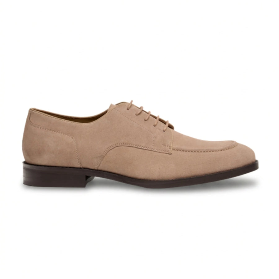 Brera - Buty derby męskie Sand zamszowe klasyczne sznurowane - House of Cavani - 1
