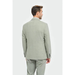 Camden - Men's Sage Green 3 Piece Tailored Fit Suit - House of Cavani - 7