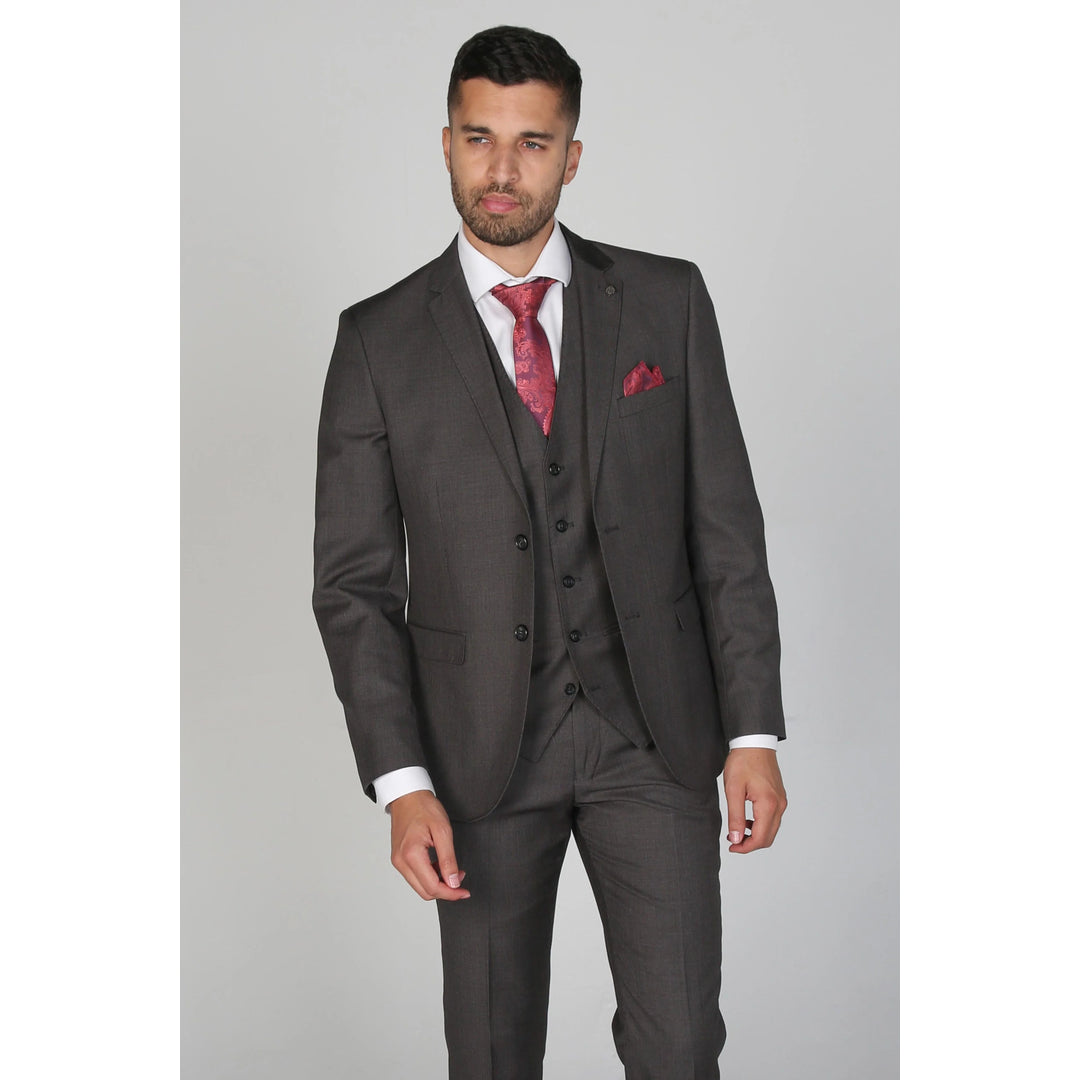 Charles - Men's Charcoal Blazer Waistcoat and Trousers