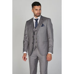 Charles - Men's Grey Blazer Waistcoat and Trousers