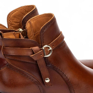 Daroca - Women’s Brown Leather Bootie Heeled Biker Boots - Pikolinos - 5