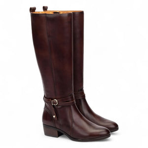 Daroca - Women's Caoba Brown Knee High Leather Boots - Pikolinos - 2