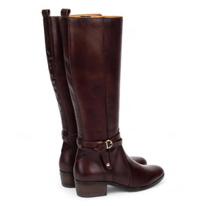 Daroca - Women's Caoba Brown Knee High Leather Boots - Pikolinos - 4