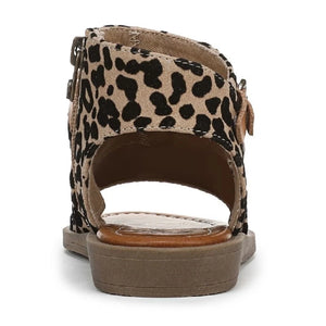 Denver - Women's Brown Leopard Strappy Low Wedge Sandals - Blowfish Malibu - 6