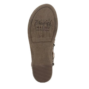 Denver - Women's Brown Leopard Strappy Low Wedge Sandals - Blowfish Malibu - 9