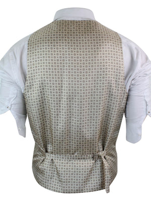 Mens Waistcoat Wool Check Herringbone Tweed Brown Black Classic Vintage Fit-TruClothing