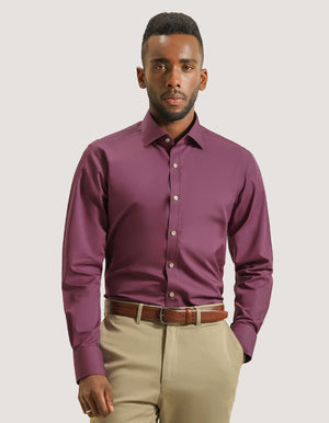 Easy Iron Pflaumenhemd - Herren Smart Casual Hemd für jeden Anlass - Brian Oak - 2