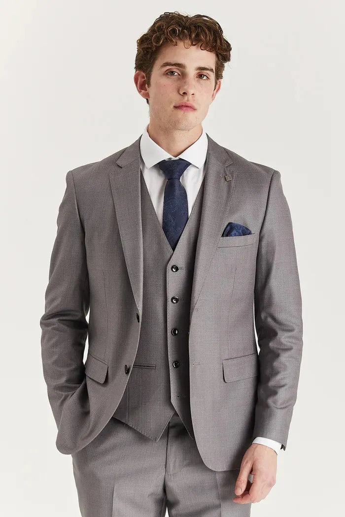 Edward - Men's Grey Tailored Fit Blazer - Paul Andrew - 1