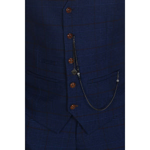 Alex - Men's Navy Waistcoat-TruClothing