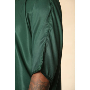 GG002 - Men's Moroccan Thobe Short Sleeve Gandoura - Green - Thobez - 11