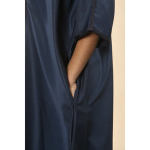 GG008 - Boys Moroccan Thobe Short Sleeve Gandoura - Navy - Thobez - 6
