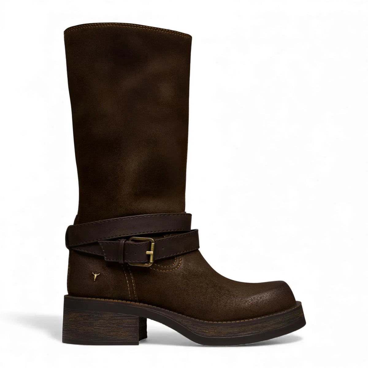 Gotcha - Women's Brown Suede Leather Western Riding Boots - Windsorsmith - 1