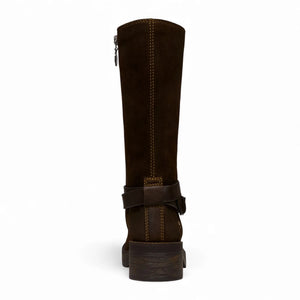 Gotcha - Women's Brown Suede Leather Western Riding Boots - Windsorsmith - 5