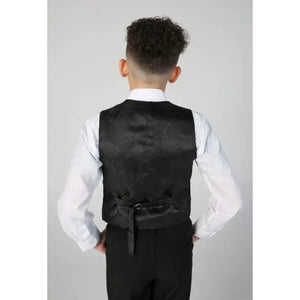 Harry - Boy's 3 Piece Black Tuxedo Suit - Paul Andrew - 7