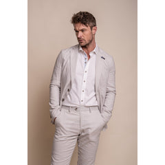 Alvari - Men's Grey Linen Summer Blazer And Trousers
