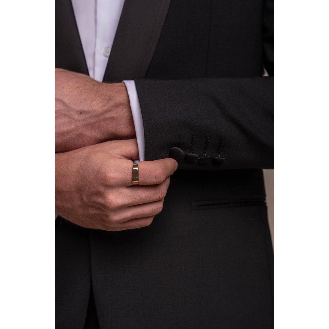 Aspen - Costume de mariage 2 pièces smoking noir pour homme