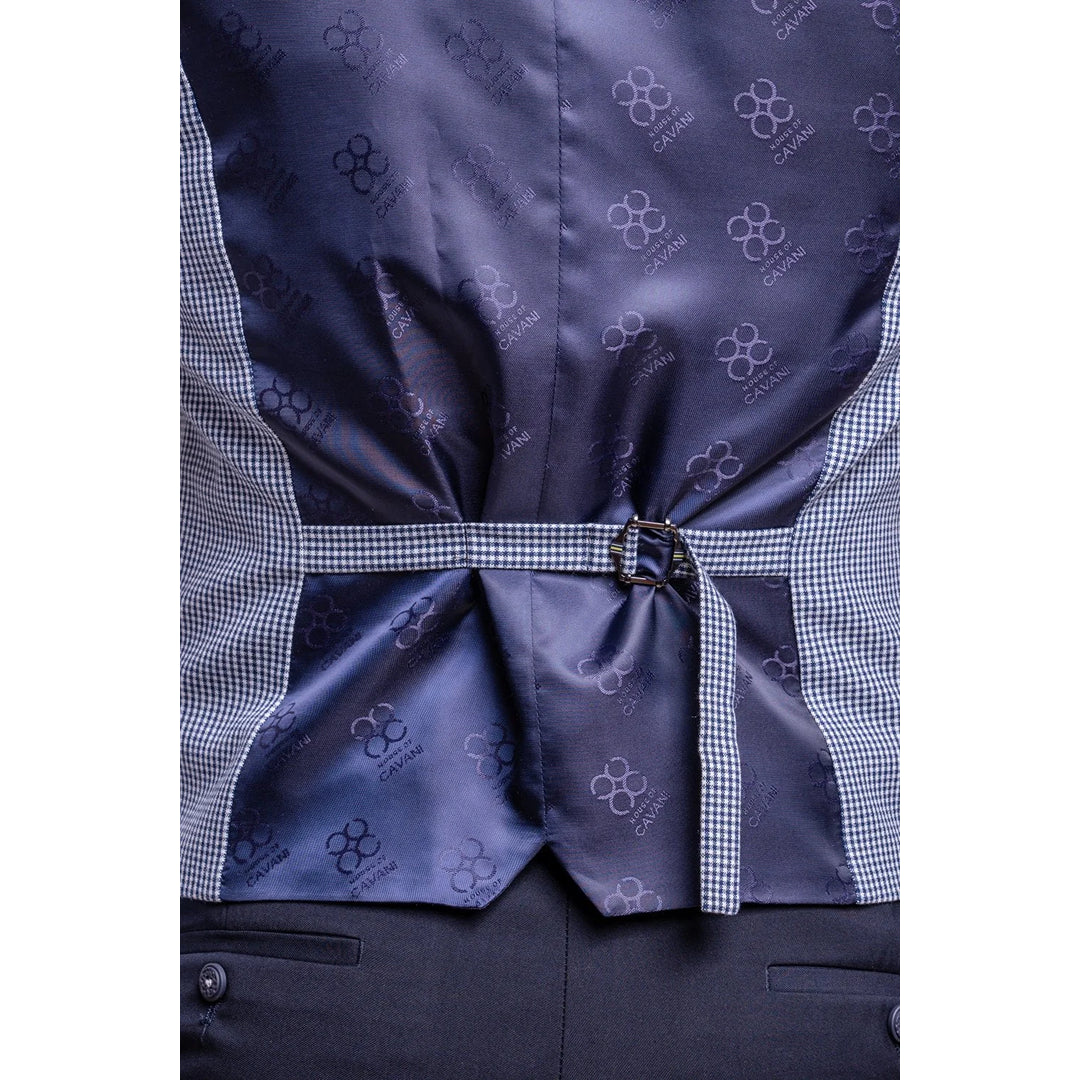 Baresi - Men's Light Blue Check Waistcoat