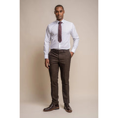 Caridi – Braune Tweed-Hose für Herren