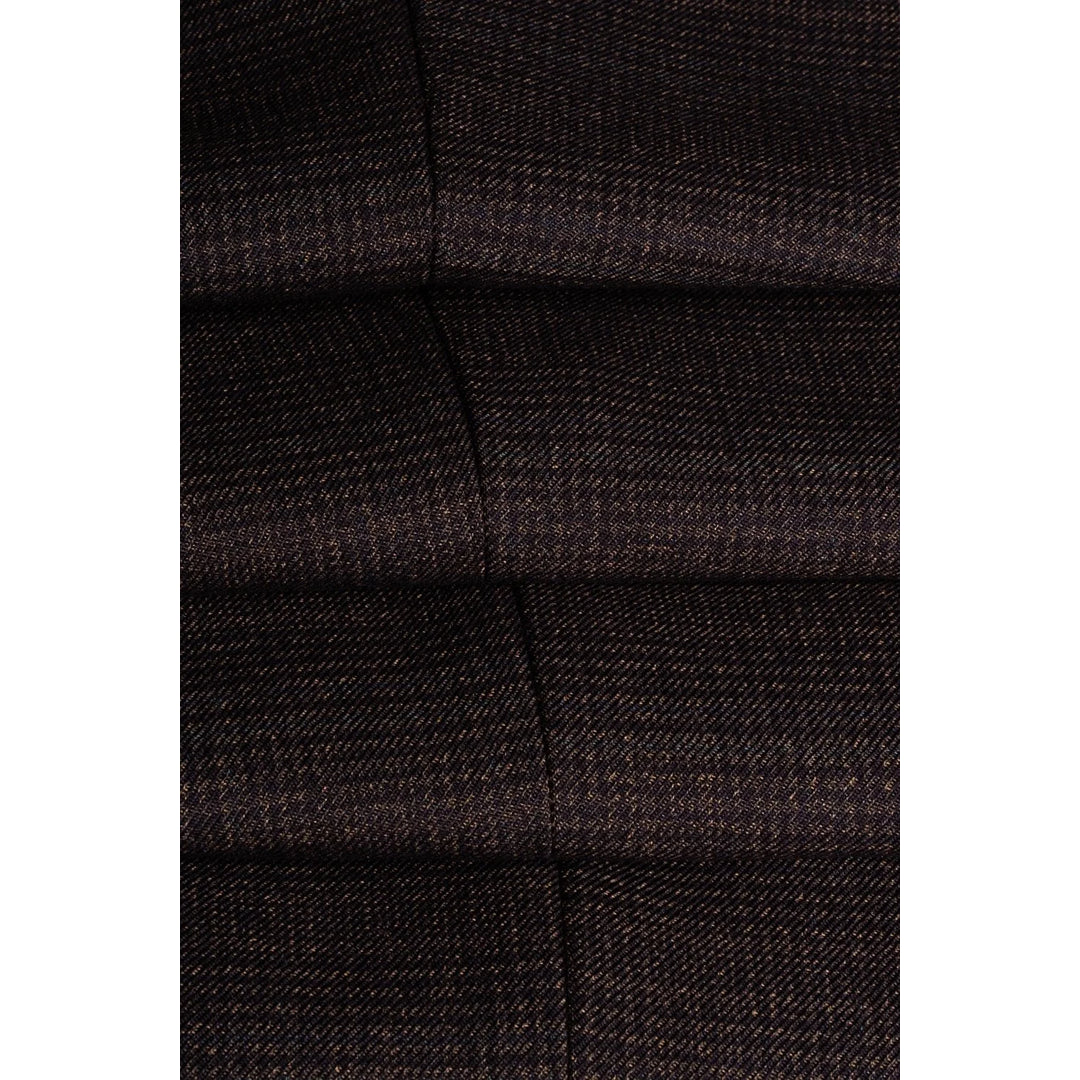Caridi - chaleco brown de tweed para hombres