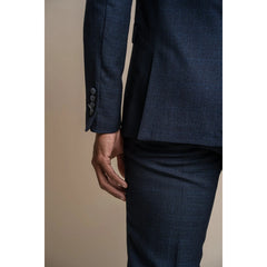 Caridi – Marineblauer Tweed-Blazer für Herren