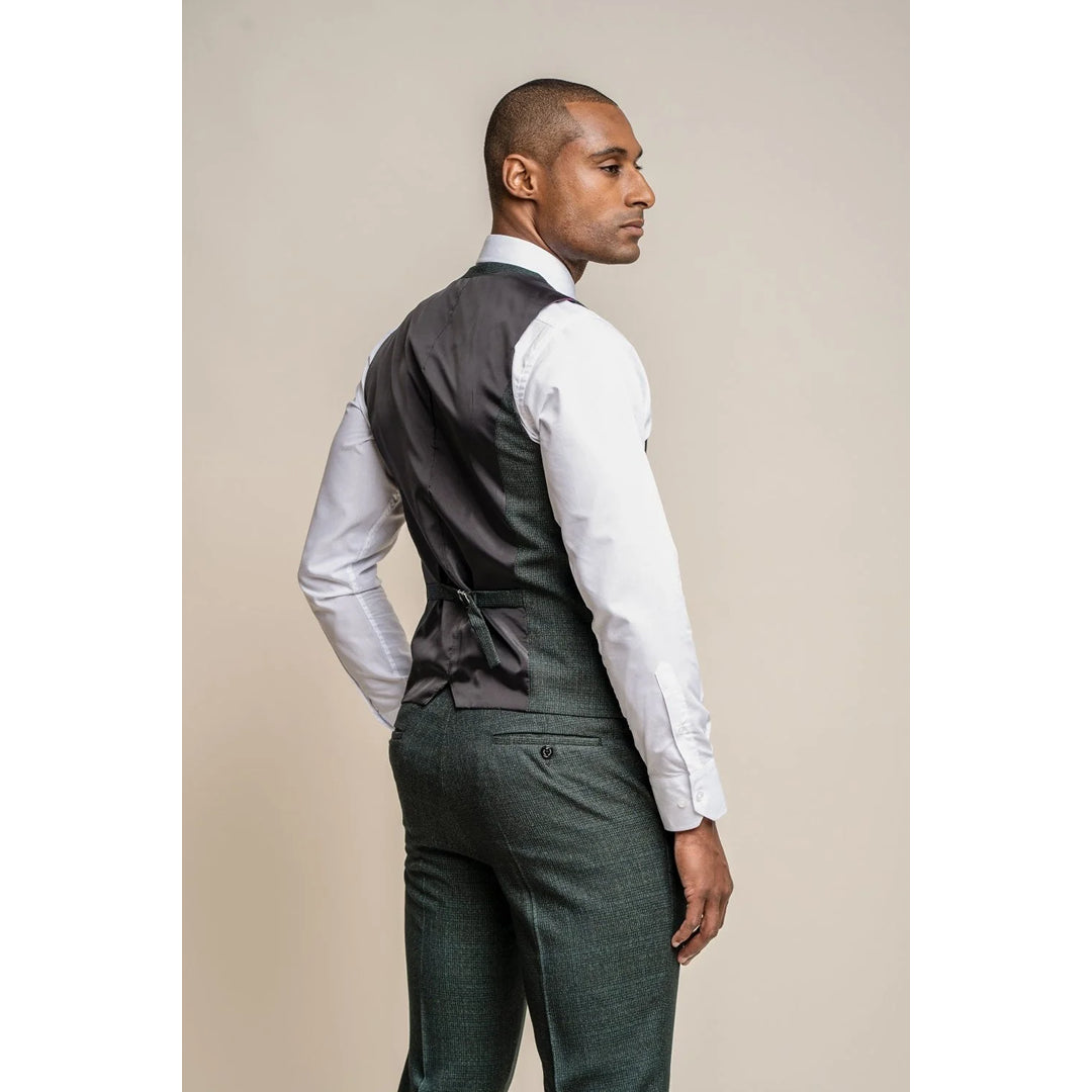 Green sales tweed waistcoat