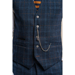 Gilet pour Homme en Tweed à Chevrons Vintage Classique Années 1920 veston croisé