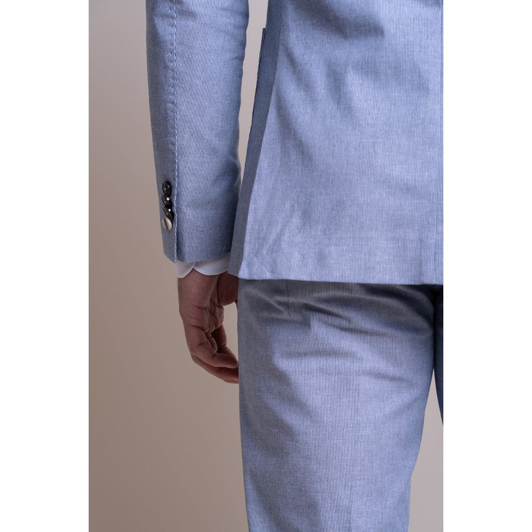 Fredrik - Men's Blue Summer 2 Piece Wedding Suit