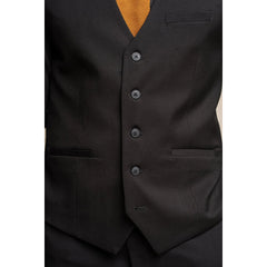 Marco - Men's Classic Black Waistcoat