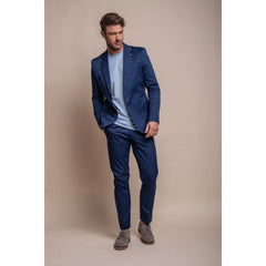 Mario - Blazer y pantalones azules de verano para hombres