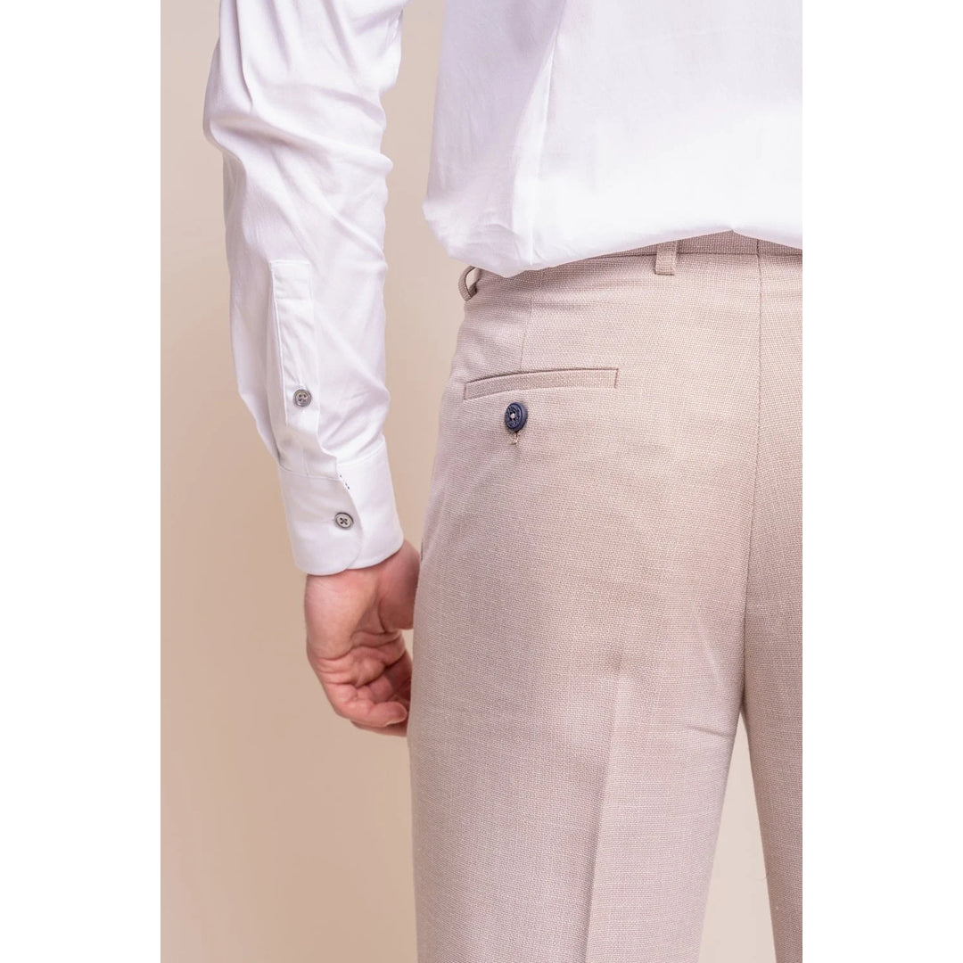 Miami - Men's Beige Wedding Trousers