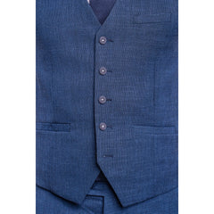 Miami - Men's Blue Wedding Waistcoat