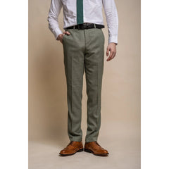 Miami - Pantalon d'été vert sauge pour homme