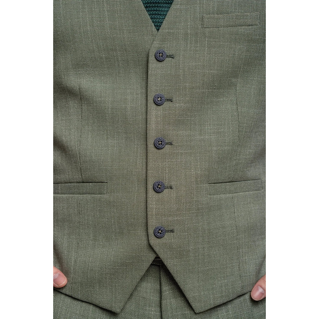 Miami - Men's Sage Green Summer Waistcoat