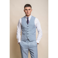 Miami - Gilet d'été bleu clair pour homme