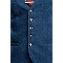 Orson - Men's Blue Tweed Waistcoat