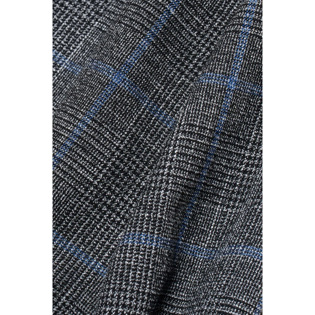 Power - Men's Grey Check Slim Fit Trousers
