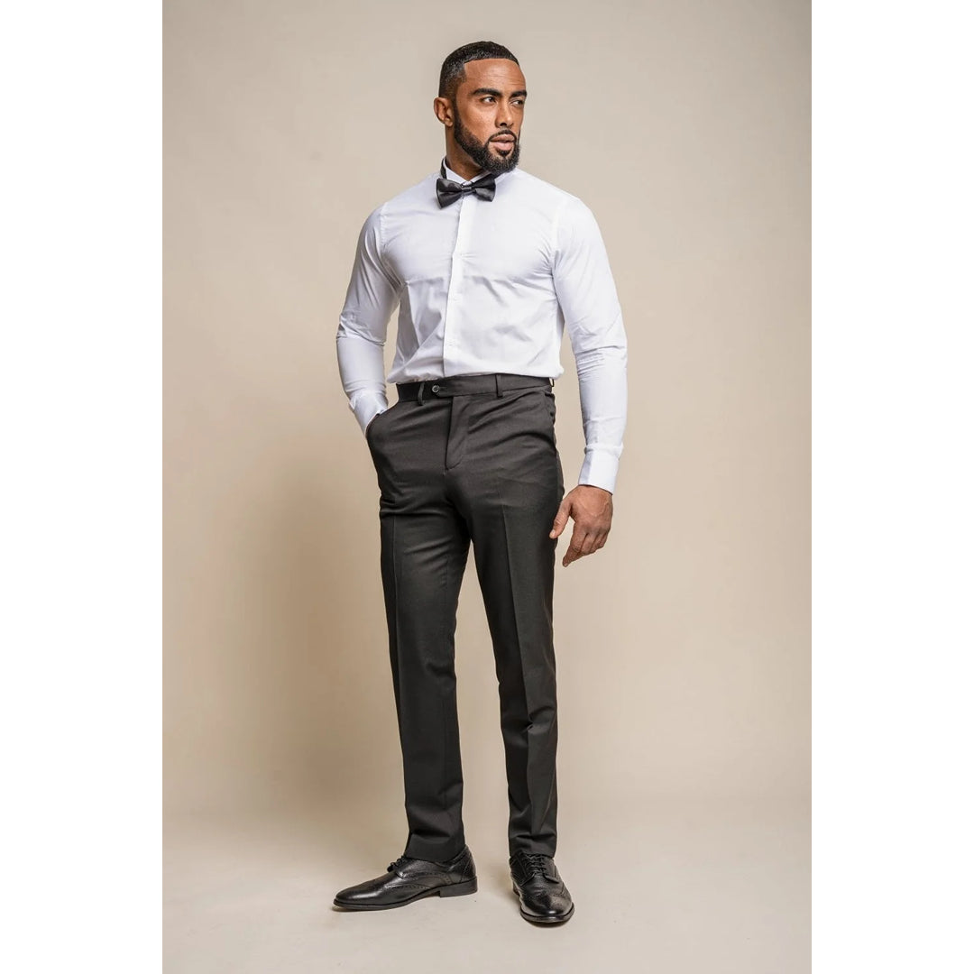 Tux - pantalones de esmoquin de esmoquin clásicos negros para hombres