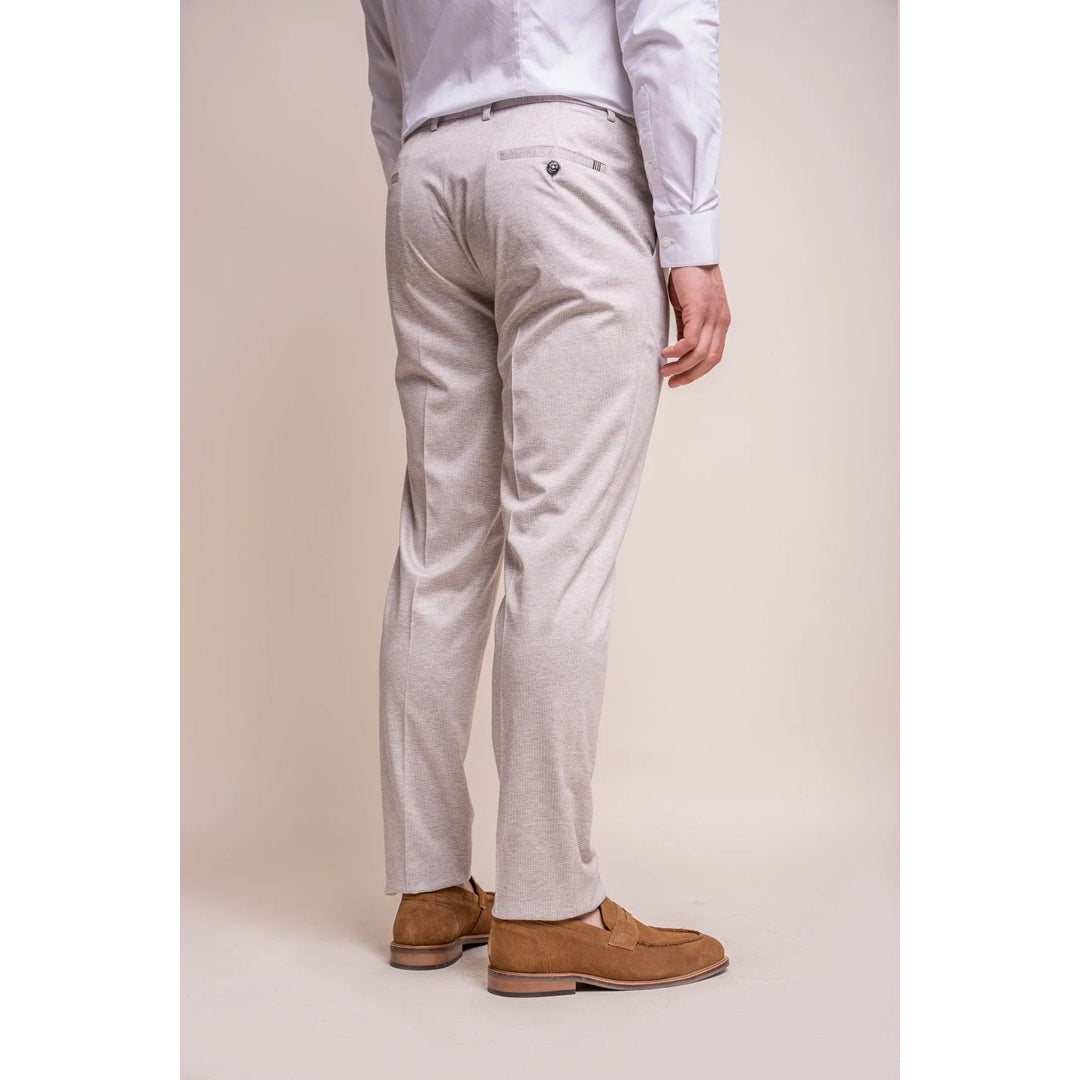Valencia - Men's Classic Cream Trousers