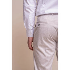 Valencia - pantalones de crema clásicos para hombres
