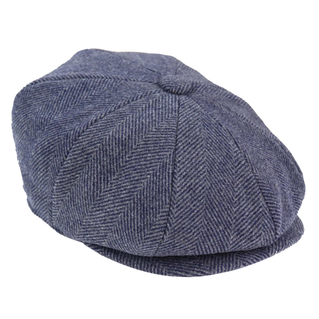Men's Tweed Newsboy Cap Peaky Baker Flat Check Hat