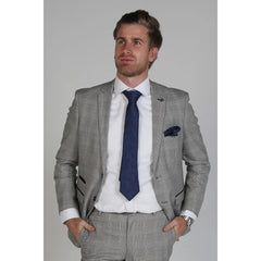 Hugo - Blazer Grigio a Scacchi da Uomo